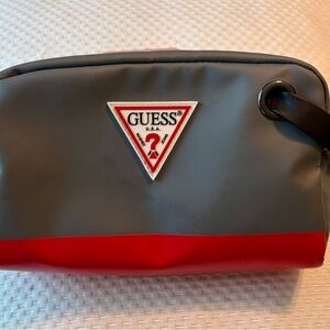 Nice Guess travel overnight drop kit toiletry bag Red & Grey